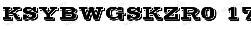 KSYBWGSKZR0 17 00字体转换